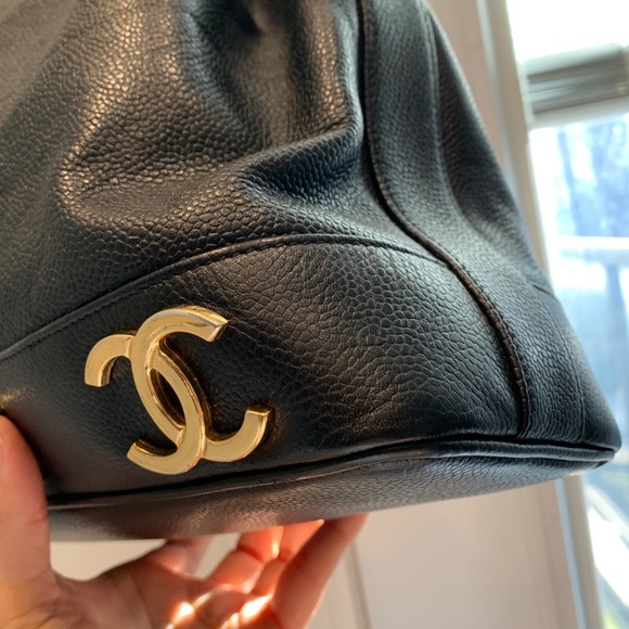 Vintage Chanel CC Drawstring Bucket - Picture 5 of 13